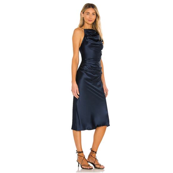 Amanda Uprichard Georgina Dress in Ink MEDIUM NWOT - Picture 2 of 9